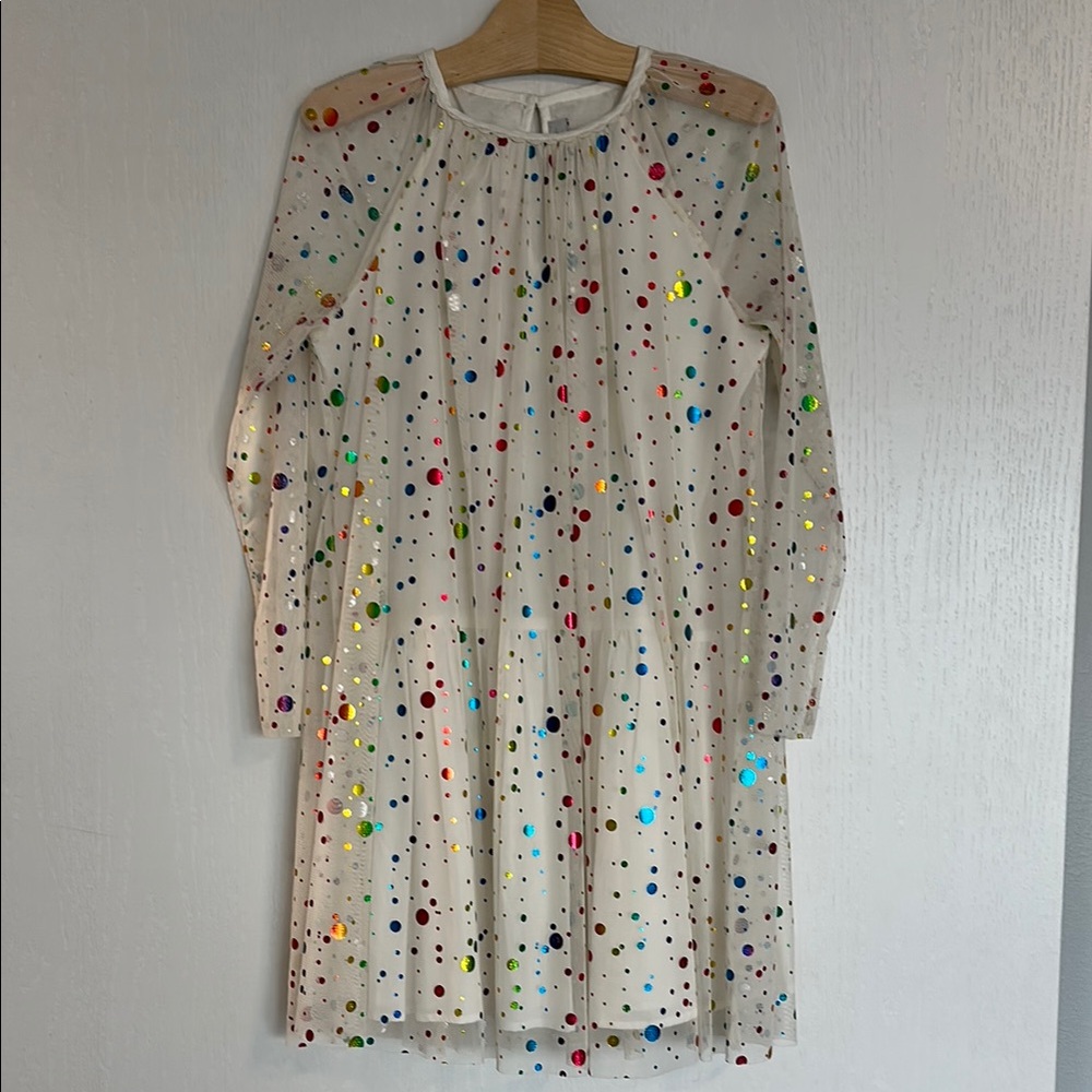 Stella McCartney White and Red Bishop Sleeve Sundress